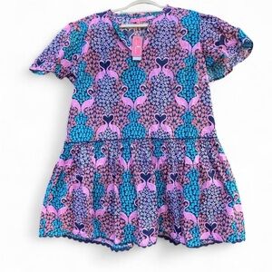 Simply Southern Pink and Blue Mini Dress NWT